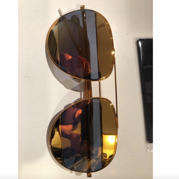 Christian Dior Christian Dior DiorSplit1 1VTSQ Sunglasses Women\'s Yellow Gold main image 3